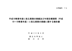 （平成 16～19事業年度）に係る業務の実績に