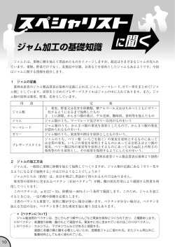 ジャム加工の基礎知識