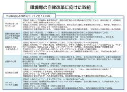 環境局の自律改革に向けた取組