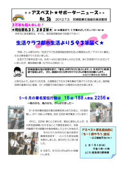 生活クラブ都市生活より593筆届く