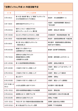 H25 年度吉野ピンクル活動記録