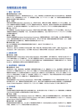 各種関連法規・規格