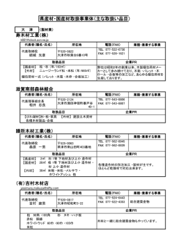 県産材・国産材取扱事業体