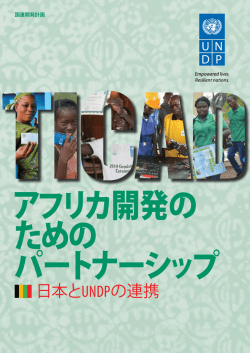 日本とUNDPの連携 - 国連開発計画（UNDP）