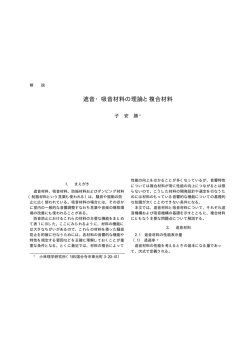 "遮音・吸音材料の理論と複合材料," 日本複合材料学会誌, 2, 145-152