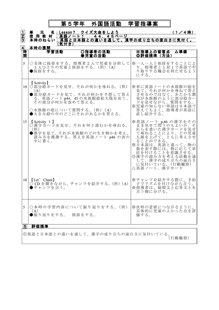 Lesson7 第1時 これは何かな