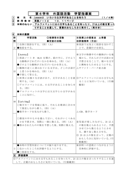 Lesson2 第1時 世界の言葉と文字