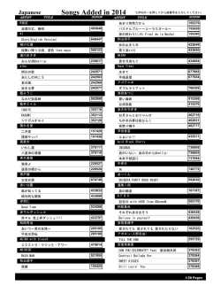 Songs Added in 2014