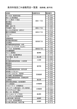 鳥羽市指定ごみ袋販売店一覧表 （敬称略、順不同）
