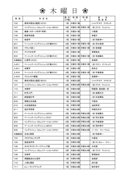 木 曜 日