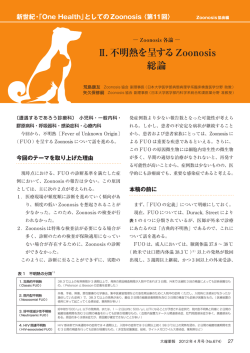 II. 不明熱を呈するZoonosis総論