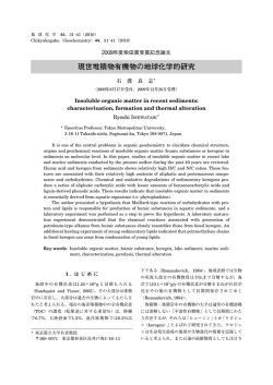 現世堆積物有機物の地球化学的研究