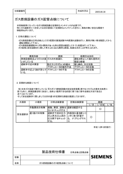 ガス遮断弁の点検