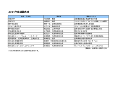 2014年度講義実績