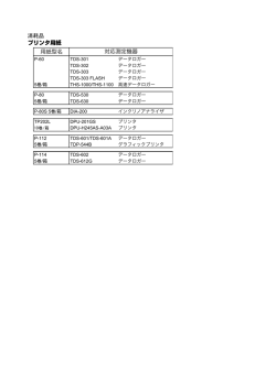 消耗品 プリンタ用紙 用紙型名 対応測定機器