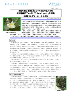 新規香料「ティートピア(teatopia)」を開発