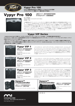 音にこだわりぬいたモデリングアンプ Vypyrシリーズ