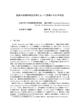 渦波の非線形相互作用によって誘導される平均流