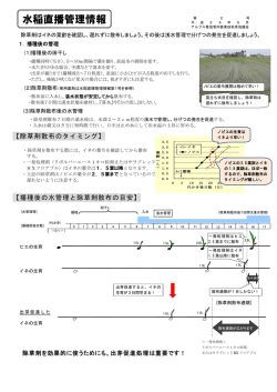 水稲直播管理情報