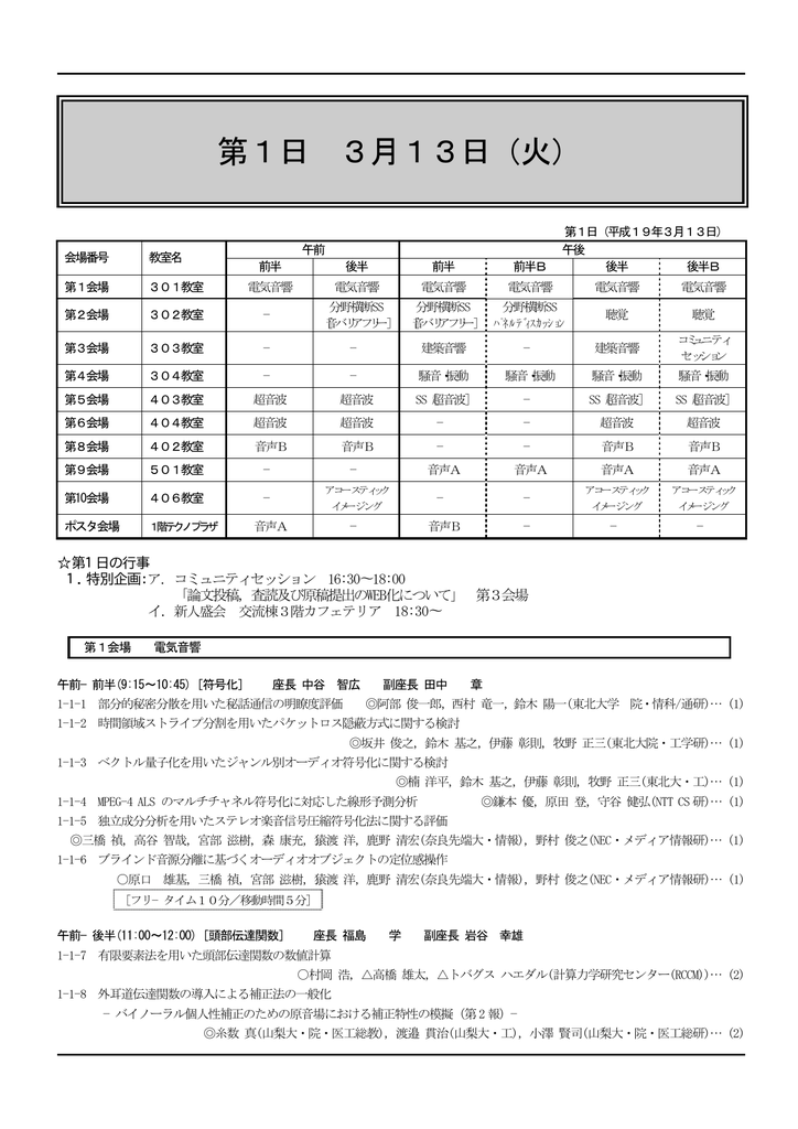 第1日 3月13日 火
