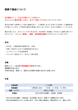 眼瞼下垂症について
