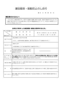 建設騒音・振動防止のしおり（東京都環境局）（PDF 163KB）