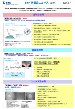 BYK 新製品ニュース vol.23