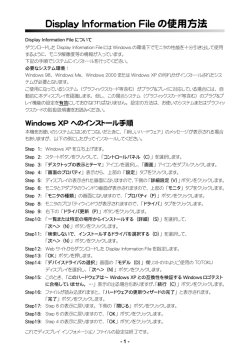 Display Information File の使用方法