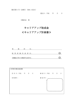 キャリアアップ計画書例