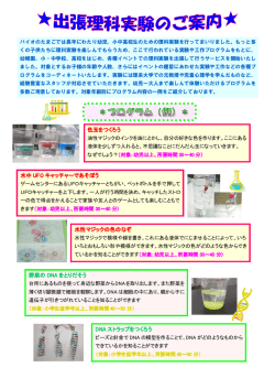 水中 UFO キャッチャーであそぼう 色玉をつくろう DNA ストラップを