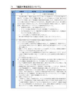 1 「施設の事故対応について」