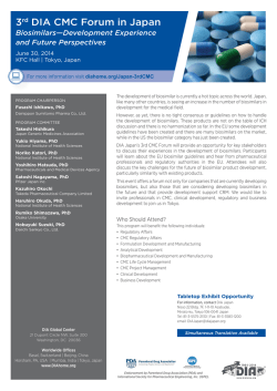 3rd DIA CMC Forum in Japan