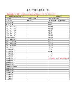 出光モバイル対応機種一覧（PDF：7 KB）