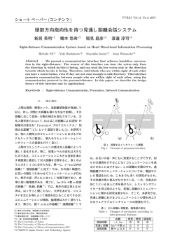 頭部方向指向性を持つ見通し距離会話システム