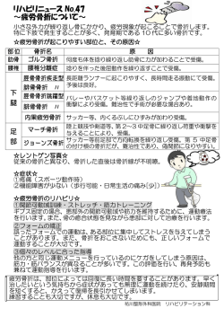 No47 疲労骨折 - 祐川整形外科TOP