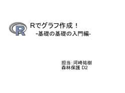 Rでグラフ作成！ -基礎の基礎の入門編