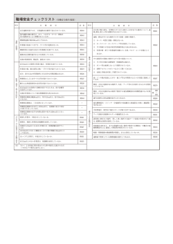 職場安全チェックリスト（労働安全衛生規則）