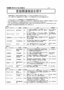 言語関連雑誌を探す