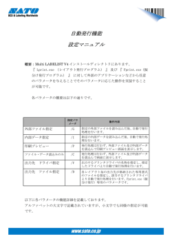 自動発行機能 設定マニュアル