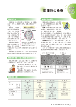 12）関節液の検査