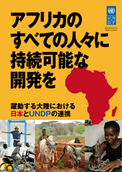 躍動する大陸における日本とUNDPの連携（PDF 1.46MB）