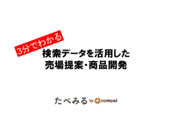 検索データを活用した 売場提案・商品開発