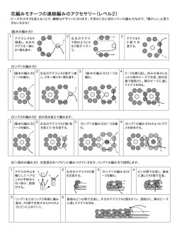 花編みモチーフの連続編みのアクセサリー（レベル2）