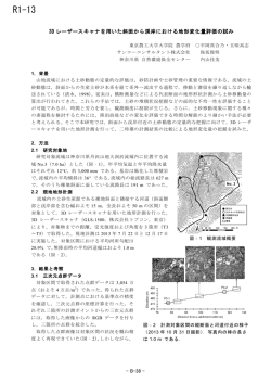 R1-13 3Dレーザースキャナを用いた斜面から渓岸における地形変化量
