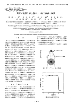 高速で安価な卓上型のナノ加工技術と装置
