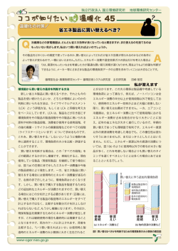 省エネ製品に買い替えるべき？ - 国立環境研究所 地球環境研究センター