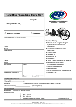 Hand-Bike "Speedbike Comp CC"
