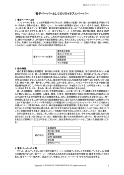 電子ペーパーとしてのリライタブルペーパー