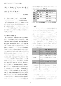 アクースマティック・アートの 指し示すものとは？