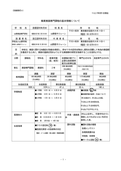 職業実践専門課程の基本情報について
